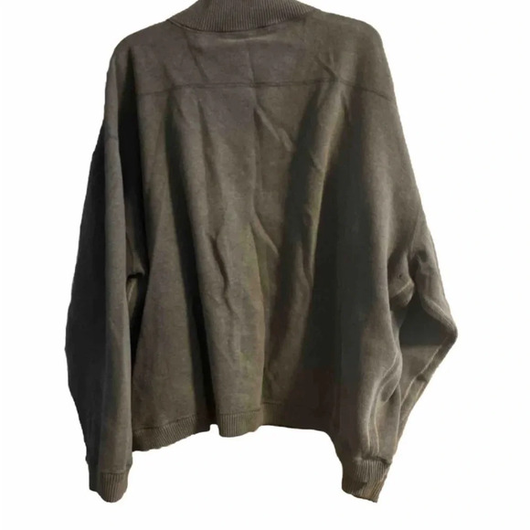 Mens sweatshirt 2XXL quarter zip fleece Type green pullover active outdoor - Picture 2 of 7